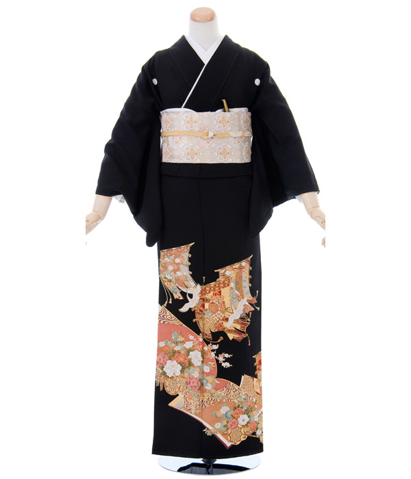 黒留袖・黒色 器物文様尽くし