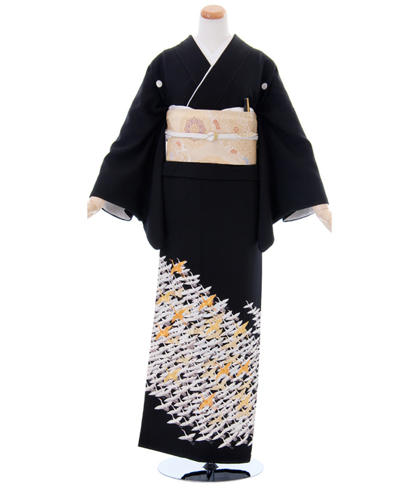 黒留袖・黒色 飛鶴